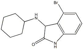 4-bromo-3-(cyclohexylamino)-2,3-dihydro-1H-indol-2-one Structure