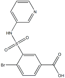 4-bromo-3-(pyridin-3-ylsulfamoyl)benzoic acid 结构式