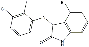 4-bromo-3-[(3-chloro-2-methylphenyl)amino]-2,3-dihydro-1H-indol-2-one Structure