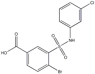 4-bromo-3-[(3-chlorophenyl)sulfamoyl]benzoic acid Structure