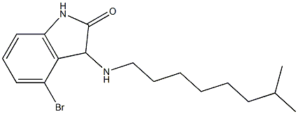 4-bromo-3-[(7-methyloctyl)amino]-2,3-dihydro-1H-indol-2-one,,结构式