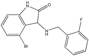 4-bromo-3-{[(2-fluorophenyl)methyl]amino}-2,3-dihydro-1H-indol-2-one Structure