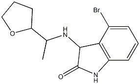 4-bromo-3-{[1-(oxolan-2-yl)ethyl]amino}-2,3-dihydro-1H-indol-2-one Structure