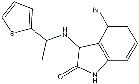 4-bromo-3-{[1-(thiophen-2-yl)ethyl]amino}-2,3-dihydro-1H-indol-2-one Structure