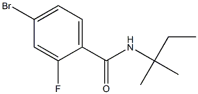 4-bromo-N-(1,1-dimethylpropyl)-2-fluorobenzamide 结构式