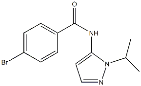 4-bromo-N-(1-isopropyl-1H-pyrazol-5-yl)benzamide,,结构式