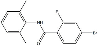 4-bromo-N-(2,6-dimethylphenyl)-2-fluorobenzamide,,结构式