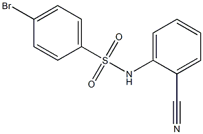 4-bromo-N-(2-cyanophenyl)benzenesulfonamide,,结构式