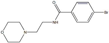 4-bromo-N-(2-morpholin-4-ylethyl)benzamide 化学構造式