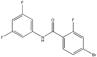 4-bromo-N-(3,5-difluorophenyl)-2-fluorobenzamide,,结构式
