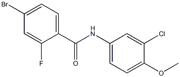 4-bromo-N-(3-chloro-4-methoxyphenyl)-2-fluorobenzamide,,结构式