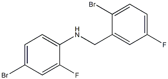 4-bromo-N-[(2-bromo-5-fluorophenyl)methyl]-2-fluoroaniline,,结构式