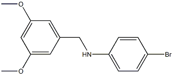 4-bromo-N-[(3,5-dimethoxyphenyl)methyl]aniline,,结构式