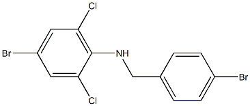 4-bromo-N-[(4-bromophenyl)methyl]-2,6-dichloroaniline,,结构式