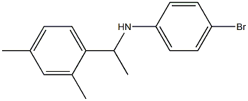 4-bromo-N-[1-(2,4-dimethylphenyl)ethyl]aniline,,结构式