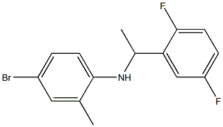 4-bromo-N-[1-(2,5-difluorophenyl)ethyl]-2-methylaniline,,结构式