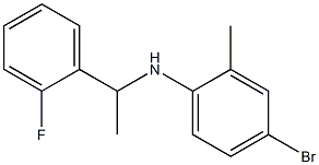 4-bromo-N-[1-(2-fluorophenyl)ethyl]-2-methylaniline,,结构式