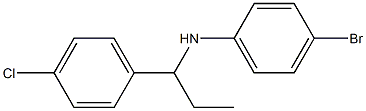 4-bromo-N-[1-(4-chlorophenyl)propyl]aniline Struktur