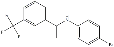 4-bromo-N-{1-[3-(trifluoromethyl)phenyl]ethyl}aniline,,结构式