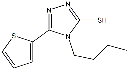 4-butyl-5-(thiophen-2-yl)-4H-1,2,4-triazole-3-thiol,,结构式