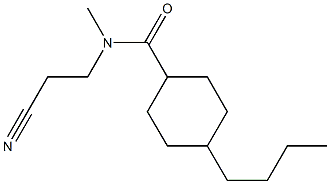 4-butyl-N-(2-cyanoethyl)-N-methylcyclohexane-1-carboxamide 化学構造式