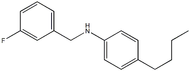 4-butyl-N-[(3-fluorophenyl)methyl]aniline,,结构式