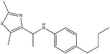 4-butyl-N-[1-(2,5-dimethyl-1,3-thiazol-4-yl)ethyl]aniline|