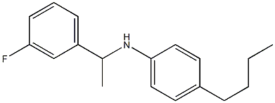 4-butyl-N-[1-(3-fluorophenyl)ethyl]aniline,,结构式