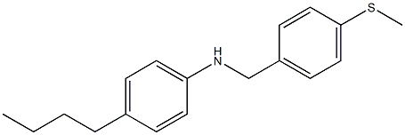 4-butyl-N-{[4-(methylsulfanyl)phenyl]methyl}aniline Structure