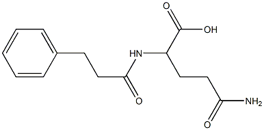 4-carbamoyl-2-(3-phenylpropanamido)butanoic acid Struktur
