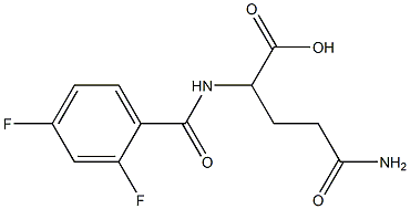 4-carbamoyl-2-[(2,4-difluorophenyl)formamido]butanoic acid,,结构式