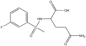 4-carbamoyl-2-[1-(3-fluorophenyl)acetamido]butanoic acid|