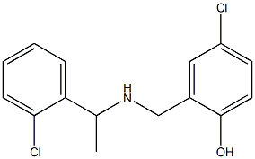 4-chloro-2-({[1-(2-chlorophenyl)ethyl]amino}methyl)phenol|