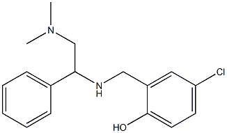 4-chloro-2-({[2-(dimethylamino)-1-phenylethyl]amino}methyl)phenol,,结构式