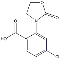 4-chloro-2-(2-oxo-1,3-oxazolidin-3-yl)benzoic acid,,结构式