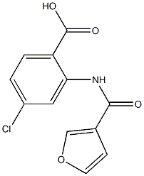 4-chloro-2-(3-furoylamino)benzoic acid,,结构式