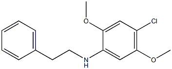 4-chloro-2,5-dimethoxy-N-(2-phenylethyl)aniline 结构式