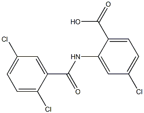 4-chloro-2-[(2,5-dichlorobenzene)amido]benzoic acid Structure