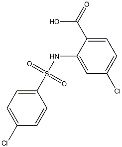 4-chloro-2-[(4-chlorobenzene)sulfonamido]benzoic acid Struktur