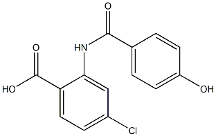 4-chloro-2-[(4-hydroxybenzene)amido]benzoic acid Structure