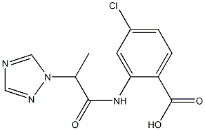 4-chloro-2-[2-(1H-1,2,4-triazol-1-yl)propanamido]benzoic acid,,结构式