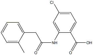 4-chloro-2-[2-(2-methylphenyl)acetamido]benzoic acid Struktur