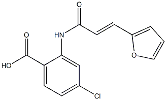 4-chloro-2-[3-(furan-2-yl)prop-2-enamido]benzoic acid,,结构式