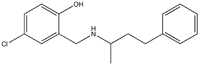 4-chloro-2-{[(4-phenylbutan-2-yl)amino]methyl}phenol,,结构式