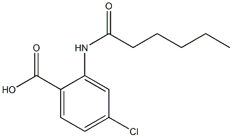 4-chloro-2-hexanamidobenzoic acid 化学構造式