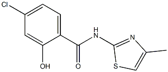 4-chloro-2-hydroxy-N-(4-methyl-1,3-thiazol-2-yl)benzamide|