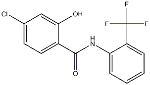 4-chloro-2-hydroxy-N-[2-(trifluoromethyl)phenyl]benzamide 结构式