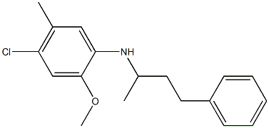 4-chloro-2-methoxy-5-methyl-N-(4-phenylbutan-2-yl)aniline 化学構造式