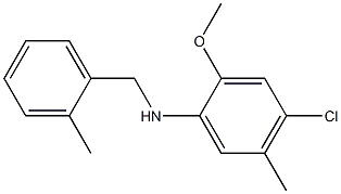  4-chloro-2-methoxy-5-methyl-N-[(2-methylphenyl)methyl]aniline