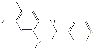 4-chloro-2-methoxy-5-methyl-N-[1-(pyridin-4-yl)ethyl]aniline|
